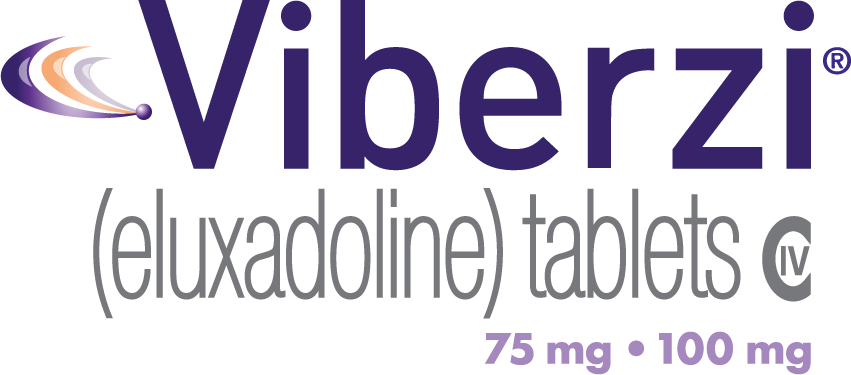 Viberzi® (eluxadoline) tablets CIV 75 mg, 100 mg logo